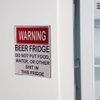 Warning Beer Fridge Funny Warning Sign Beer Stickers Refrigerator Stickers DO NOT Put Food, Water, OR Other Shit in This Fridge for Kitchen Accessories Kitchen Utensils