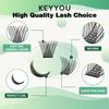 Lash Clusters,96 Pcs Cluster Lashes D Curl 10mm DIY Lash Extensions Eyelash Clusters,KEYYOU Volume Wispy Individual Lashes Soft&Comfortable Easy DIY at Home(Y13,D-10mm)