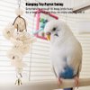 Parrot Toy Loofah bite Parrot Rattan Ball Bird Toys Climbing Ladder Stand Hanging Standing Toy Parrot Swing Suitable for Parrots and Birds