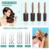 Round Brush for Blow Drying, LORSEX Boar Bristle Hair brush for Women Men, Round Hairbrush for Add Shine/Volume, Minimize Damage (2.8 Inch)