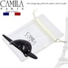 Camila Paris CP2644 French Hair Barrette with Stick, Hair Ponytail Holders, Amber, Slide Hair Pins for Buns Chignon, Strong Hold Hair Bun Clip, No Slip Hair Accessories for Women, Made in France