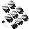 Professional 8 Pieces 8 Sizes Attachment Guard Guide Combs Set #3170-400 1/8"-1" Compatible with Wahl Standard Full-Sized 5 Star Magic Clip Super Taper Senior 8148/8504/1919 Hair Clippers (Black)