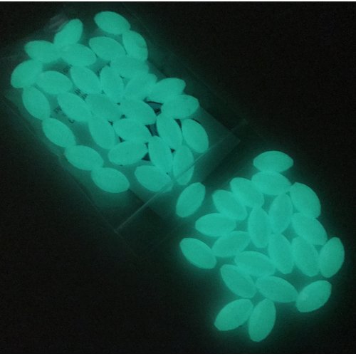 Catch All Tackle Luminous Glow Fishing Beads 3/8" x5/8" 50 Pieces Blue