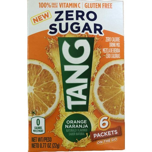 Tang On The Go! Orange Naranja Vitamin C Drink Mix 6 packets (Pack of 6)