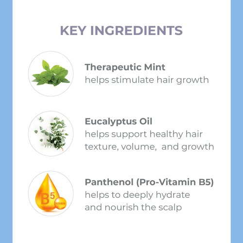 Derma E Thickening Shampoo for Thinning Hair – Natural Hair Growth Shampoo – Sulfate Free Therapeutic Mint and Herbal Volumizing Shampoo, 10 oz