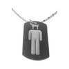 Shinto Person Religion Religous Logo Symbol - Military Dog Tag, Luggage Tag Metal Chain Necklace