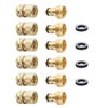 HQMPC Garden Hose Quick Connect Solid Brass Quick Connector Garden Hose Fitting Water Hose Connectors 3/4 inch GHT (6 Sets)