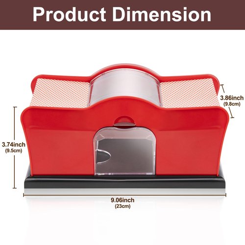No Jammed Playing Cards: Manual Hand Crank Card Shuffler, Comes with Two Decks of Playing Cards. Suitable for Playing Games Such as Uno, Hold'em, Blackjack, Rummy, Phase 10, Skip-Bo, and More