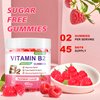 Vitamin B2 Gummies Riboflavin 400mg Supplement with Magnesium for Kids & Adults B2 Gummies for Migraine Relief, Headache Relief & Nervous System Support, Vegan, Sugar-Free, Raspberry Flavor 90 Count