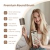 AIMIKE Hair Brush Set, Nano Thermal Ceramic & Ionic Tech Round Barrel Brush with Boar Bristles for Blow Drying, Enhance Texture for Styling, Curling and Shine, Includes 1 Tail Comb + 4 Hair Clips