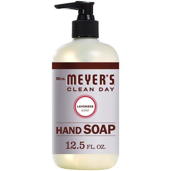 MRS. MEYER'S CLEAN DAY Liquid Hand Soap Bottle, Lavender, 12.5 Fl oz (Pack of 1)