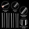 No C Curve 3XL Square Nail Tips-Clear Acrylic Square Shape Nail Tips SITELENABY 360 pcs Flattened Half Cover False Nails for Nail Salons and DIY French ABS Nail Art Tips 12 Size