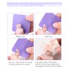 600 PCS Lint Free Nail Wipes, BQAN Nail Polish Remover Pads Pink For lash extensions & Nail Polish Bottle With 5PCS Nail Soak Off Clips (Purple)