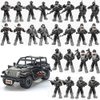 ENHANA Military Vehicle Building Blocks Sets 2 in 1 Army Truck Building Kit Army Models Car Building Toys for Kids, Army Vehicles Toys for Boys
