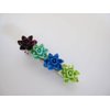 Generic Hawaiian flower multi color alligator hair clip for fine thin hair (Clip quantity: 2 clips), 1 Count (Pack of 1)