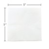 JAM PAPER Small Beverage Napkins - White - 5x5 Inch (Pack of 50)