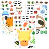 JOYIN 36PCS 9"x6" Make a face Stickers for Kids, Make Your Own Safari Animal Stickers, Jungle Party Favors Kids Crafts, Goodie Bags Stuffers for Kids, Classroom Rewards