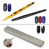 8 Pieces Nail Magnet Tool Set, Double-head Flower Design Nail Magnet Pens Magnet Stick 3D Magnetic Cat Eye Gel Polish Nail Art, for DIY 3d Magnetic, Salon, Studio or Home
