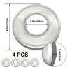 4-Pack Pool Ladder Escutcheons - Stainless Steel Escutcheon Plates for 1.9" Inground Pool Handrail Covers and Spa Ladder Tube Pool Ladder Ring Orifices