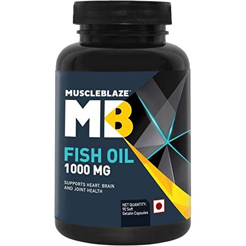 MuscleBlaze Fish Oil (1000 mg), 90 softgels