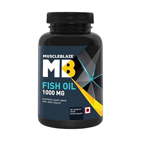 MuscleBlaze Fish Oil (1000 mg), 90 softgels