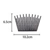 6 Pairs Interlocking Hair Combs Double Side Comb Hair Jaw Clamps Hair Clips Ponytail Holder Hair Styling Accessories for Women Ladies Girls (Black)
