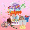 DIY Ice Cream Slime Making Kit for Kids Girls Boys - Ideal Gift for Girls 6-12 Year Old, Make Your Own Slime Kit with Soft&Butter Slime Fluffy Slime