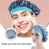 Laser Shower Cap High Elasticity Nightcap Broadside Hair Protection Cover for Various Hair Types