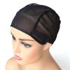 BTWTRY Stretch Wig Caps for Making Wigs Adjustable Weft Wig Cap 2Pieces Lot Black Color Mesh Weaving Wig Cap (Weaving Cap-Black)