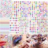 10 Sheets Face Gems Jewels for Makeup Heart Rhinestones Stickers Self Adhesive Assorted Shapes Rhinestones for Christmas Crafts, Eye Body Gems Nail Art Festival Party Rave Accessories for Women