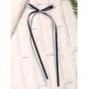 LFOUVRE Hair Bow Clips, Hair Bows for Women, Ribbon Bow Clips with Long Tassel, Bowknot Hair Ribbon for Girls, Ribbon Bow Clips for Hair, Blue Hair Bow Hair Accessories for Girls 4pcs