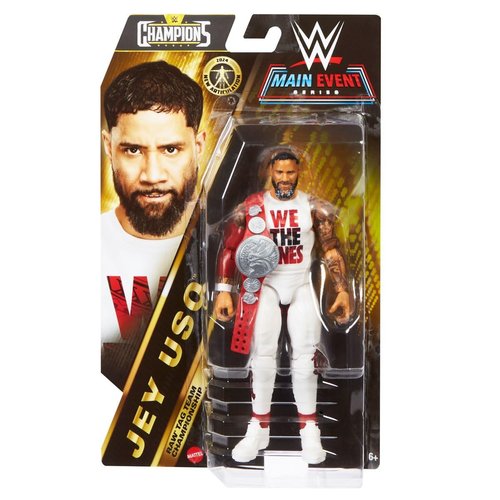 WWE Main Event Series Champions 15cm Action Figure Jey Uso Figures + Belt
