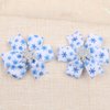 Totelux Christmas Snowflakes Hair Clips Glitter Bow Hair Barrettes Winter Snow Hairpin Grosgrain Ribbon Hair Accessories for Women Girls White Blue 2PCS