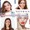 10 Sheets 4th of July Face Tattoo Stickers for Kids Adults Independence Day Temporary Tattoo Red White Blue USA Flag Star Hat Heart Patriotic Party Supplies Fake Tattoos for Eye Makeup Face Decor