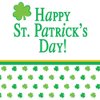 Shamrock Stripes Happy St Patrick's Day Beverage Napkins 18 Per Pack by Creative Converting