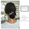 Easedaily Crystal Bride Wedding Hair Comb Silver Rhinestone Bridal Hair Piece Hair Accessories for Women and Girls