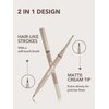 SHEGLAM Dual-Sided Eyebrow Pencils Cream Waterproof Long Lasting Eye brow Pen Makeup - Chocolate