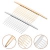 LALAFINA 4Pcs Alloy Side Hair Combs, 12 Teeths Comb French Hair Comb Bridal Wedding Hair Clips for Women Girls, Gold and Silver