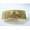 Generic Bronze gold celtic knot metal filigree hair clip barrette