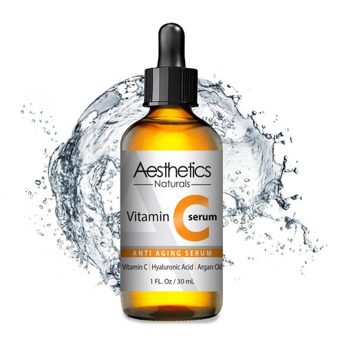 Aesthetics Naturals Aesthetics Vitamin C Serum for Face, Anti Agin Serum with Hyaluronic Acid