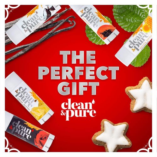 Clean & Pure Australian-Made Moisturizing Lip Balms 100% Natural (Bee Joyful, 5-Pack) and Vitamin E Oil | Flavored Lip Balm for Dry, Chapped Lips | Made in Australia