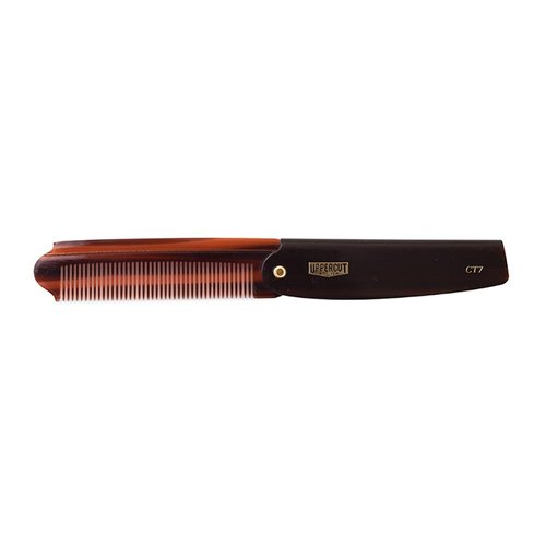 Uppercut Deluxe CT7 Flip Comb For Men, A Tortoise Shell Men's Pocket Comb, Mens Pomade Comb For Styling Hair