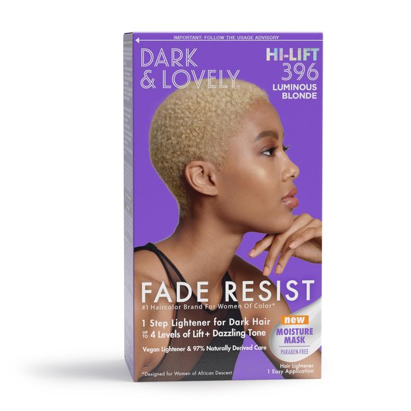 SoftSheen-Carson Dark and Lovely Fade Resist Rich Conditioning Hair Color, Permanent Hair Color, Up To 100 percent Gray Coverage, Brilliant Shine with Argan Oil and Vitamin E, Luminous Blonde, 2 Count