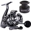 Sougayilang Fishing Reel 13+1BB Light Weight Ultra Smooth Aluminum Spinning Fishing Reel with Free Spare Graphite Spool (XY2000)