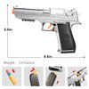2Pack M1911 EVA Soft Foam Ejection Toy Blaster, Shooting with Foam Darts, Shooting Games, Backyard Fun and Outdoor Games, Education Toy Model for Boys Girls Halloween Christmas Ages 8+ (Black+Silvery)