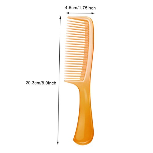 15pcs Comb with Handle Colorful Styling Handle Comb Set Plastic Round Long Handle Comb Fine Dressing Unbreakable Detangling Hair Comb for Women,8 Inch