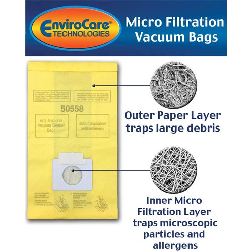 EnviroCare Replacement Micro Filtration Vacuum Cleaner Dust Bags Designed to Fit Kenmore Canister Type C or Q 50555, 50558, 50557 and Panasonic Type C-5 18 pack