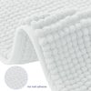 subrtex Bathroom Rugs Chenille Bath Rug Soft Short Plush, Water Absorbent Shower Mat Quick Dry Machine Washable(White,16" x 24")