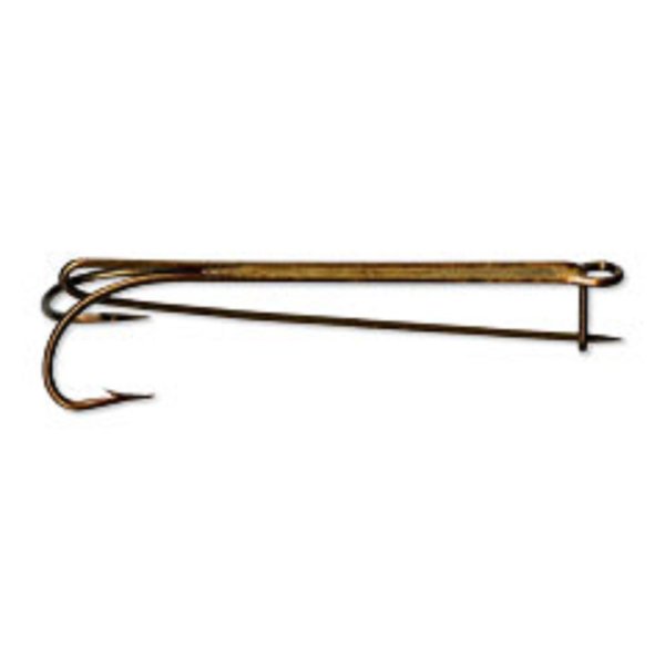 Mustad Double Live Bait/Liver Hook with Safety Pin - Bronze 2