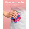 Piico Rose Floss Picks with Xylitol, 100 Counts, Unbreakable and Shred-Resistant Flossers for Adults, Resealable Pack, Long-Lasting Unique Flavored Dental Floss Picks, Doubles as Portable Dental Picks